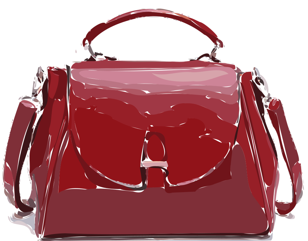 Onlinelabels clip art red leather purse